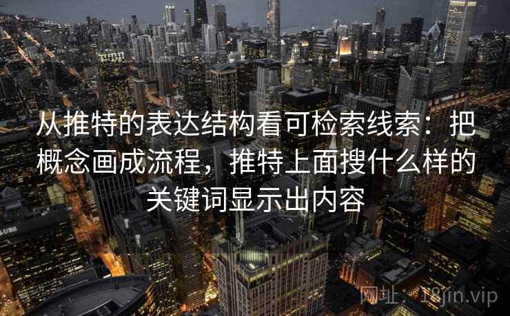 从推特的表达结构看可检索线索：把概念画成流程，推特上面搜什么样的关键词显示出内容  第1张